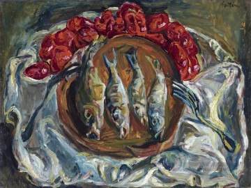 Chaïm Soutine Werke - Fisch und Tomaten 1924 Chaim Soutine